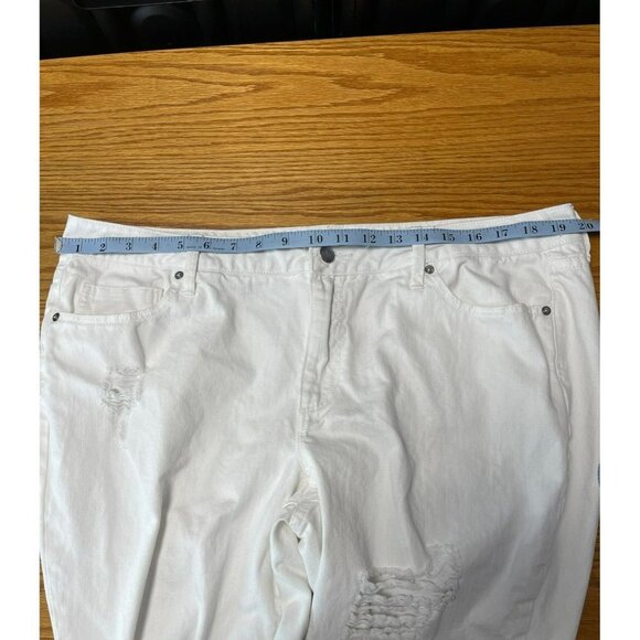 Just Fab Distressed Slim Boyfriend Jeans Size 34 - Picture 13 of 14